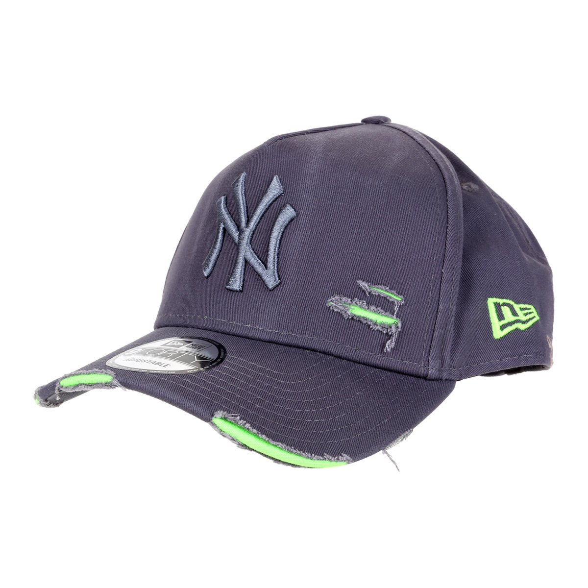 Boné New Era MLB New York Yankees Aba Curva Strapback A-Frame Destroyed 9Forty