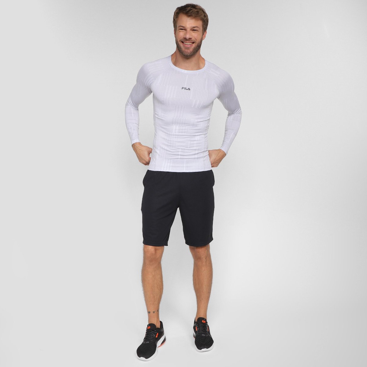 Camiseta Fila Compress Skin Manga Longa Masculina - Tam: G - 3