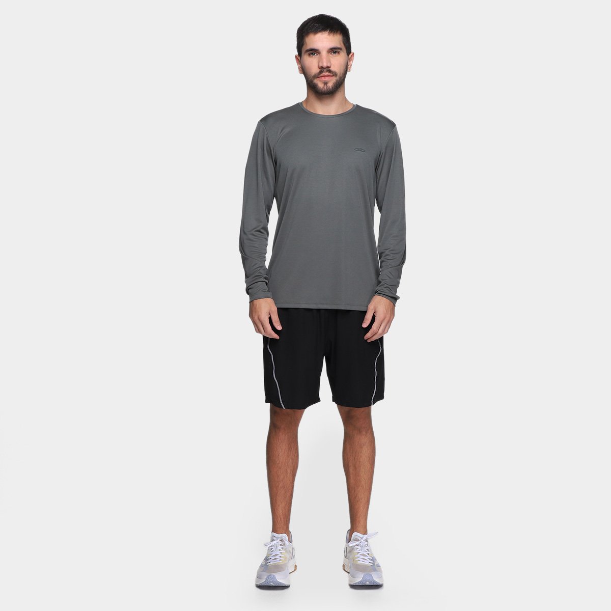 Camiseta Olympikus Essential Manga Longa Masculina - Tam: P - 3