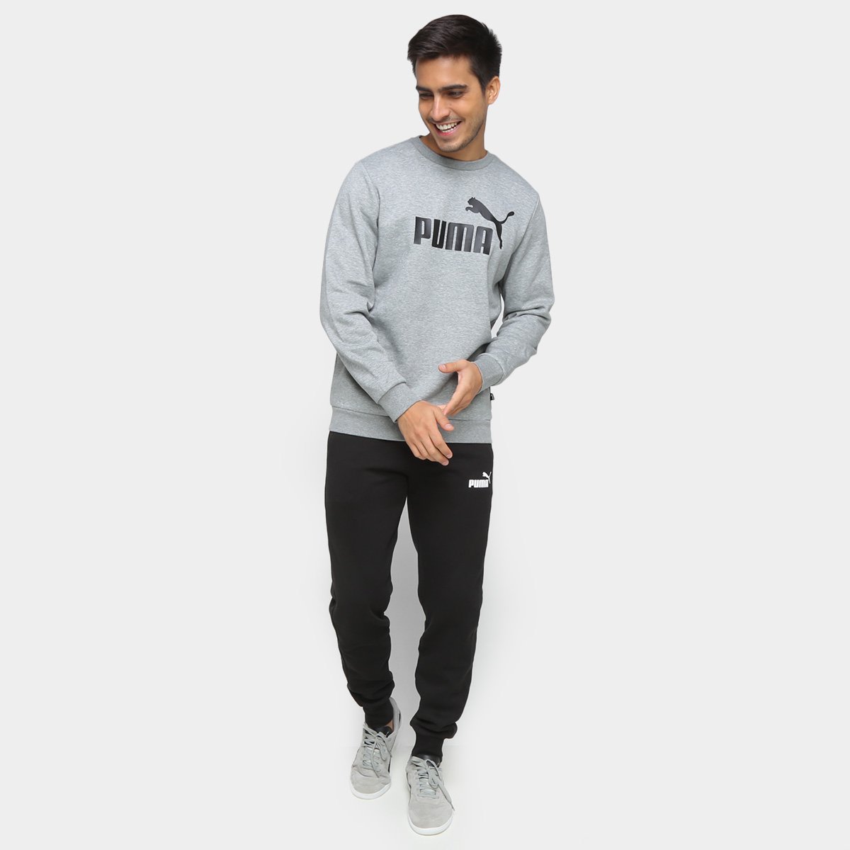 Moletom Puma Ess Big Logo Crew Fl Masculino - Tam: GG - 3