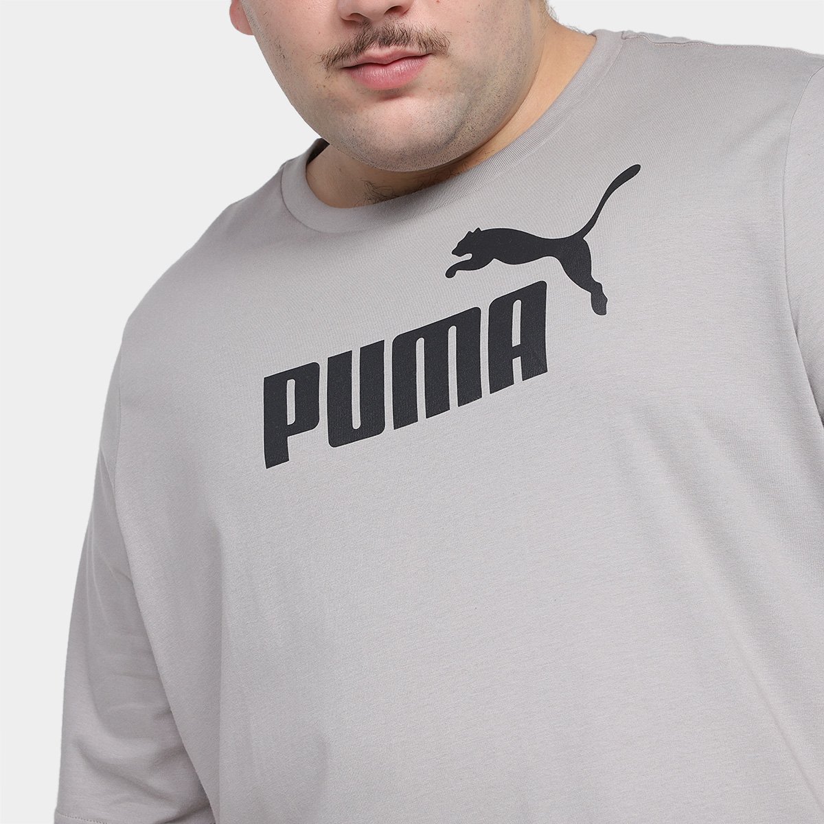 Camiseta Plus Size Puma Essentials Logo Masculina - Tam: G - 2
