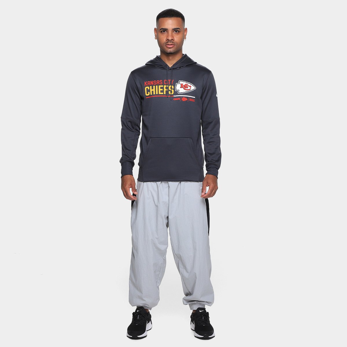 Moletom Nike NFL Kansas City Chiefs Therma C/ Capuz Masculino - Tam: EGG - 3