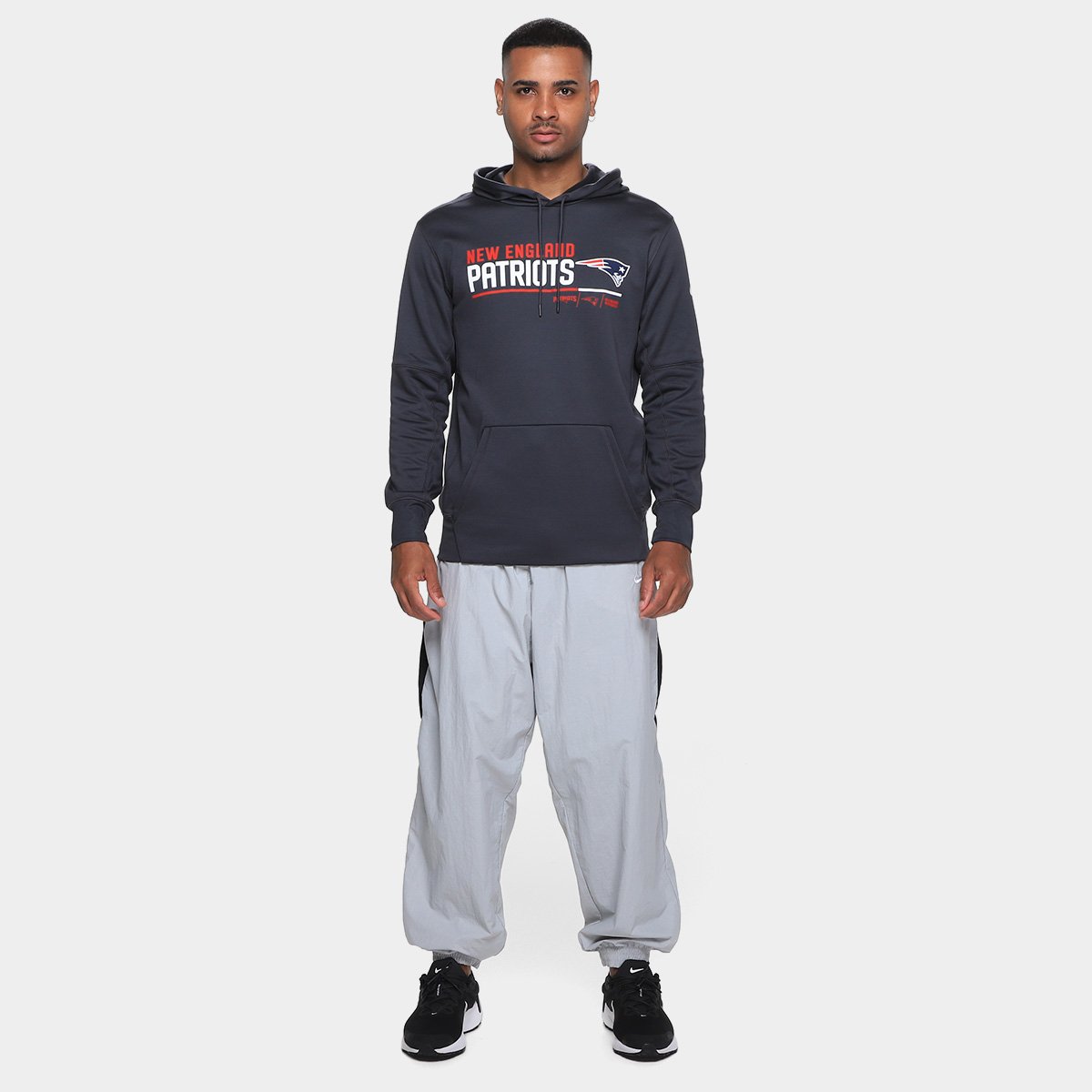Moletom Nike NFL New England Patriots Therma C/ Capuz Masculino - Tam: EGG - 3