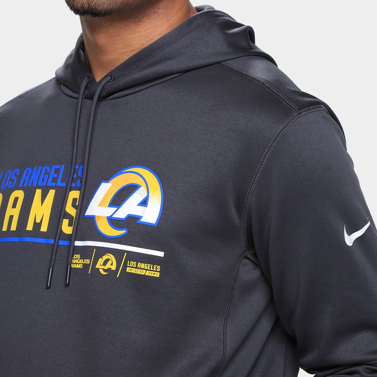 Moletom Nike NFL Los Angeles Rams Therma C/ Capuz Masculino - Tam: M - 2