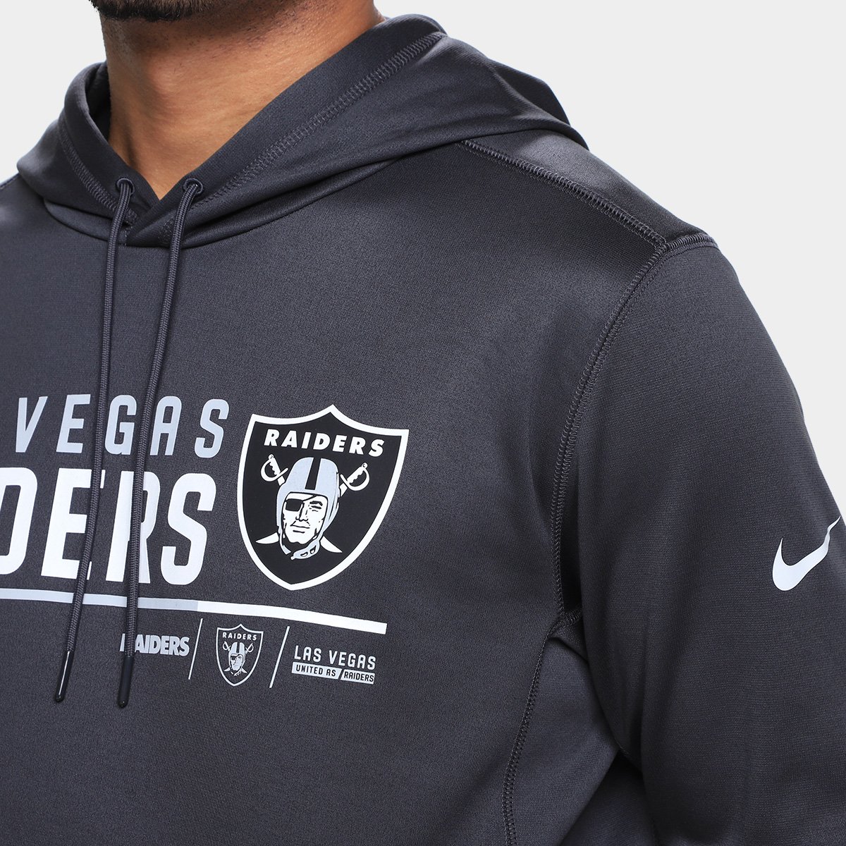 Moletom NFL Las Vegas Raiders Nike C/ Capuz Masculino - Tam: GG - 2