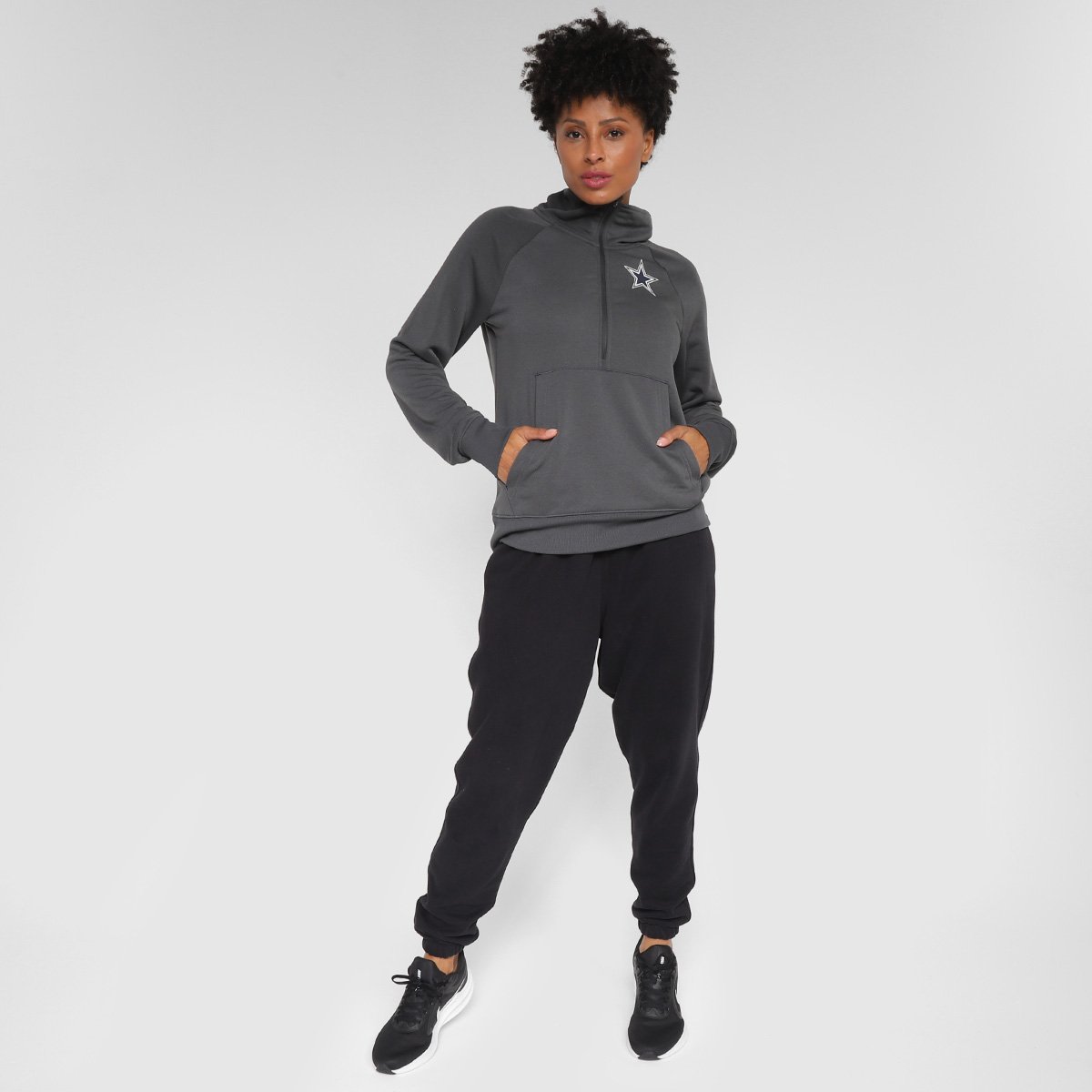 Moletom NFL Dallas Cowboys Nike Dri Fit Gola Alta Feminino - Tam: EP - 3