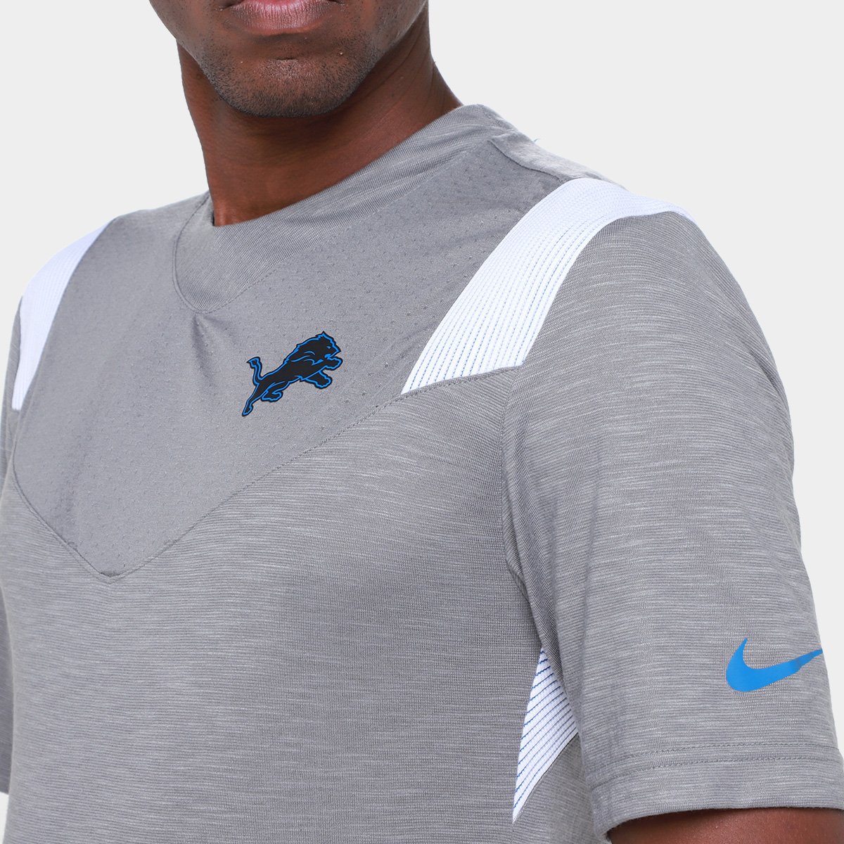 Camiseta NFL Detroit Lions Nike Dri-Fit Player Short Sleeve Top Masculina - Tam: P - 2