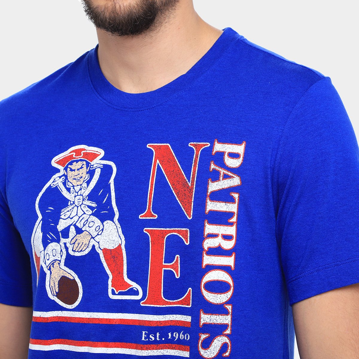 Camiseta Nike NFL New England Patriots Triblend Logo Masculina - Tam: P - 2