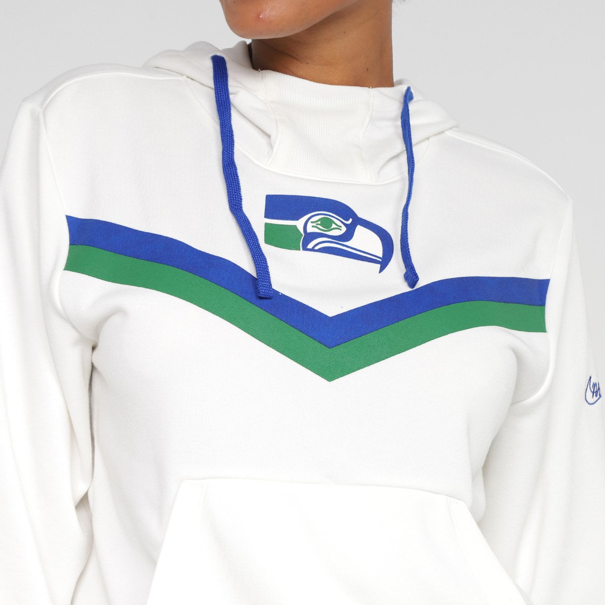 Blusa Moletom NFL Seattle Seahawks Historic Nike Dri-Fit Com Capuz Feminina - Tam: P - 2