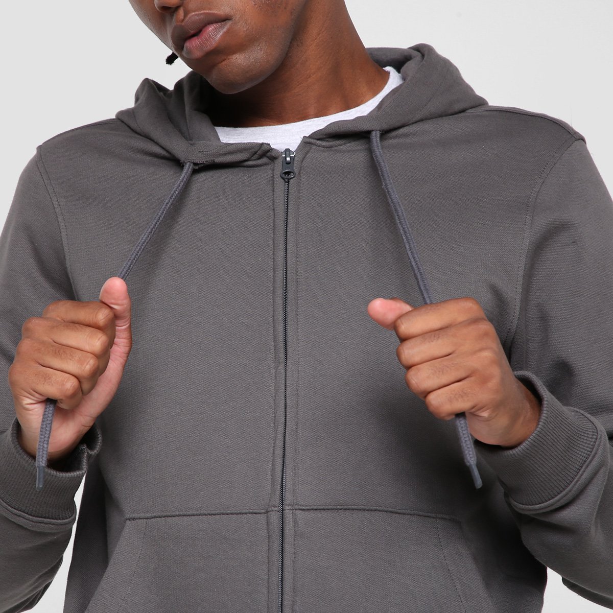 Jaqueta Moletom Hering Lisa Capuz Masculina - Tam: GG - 2