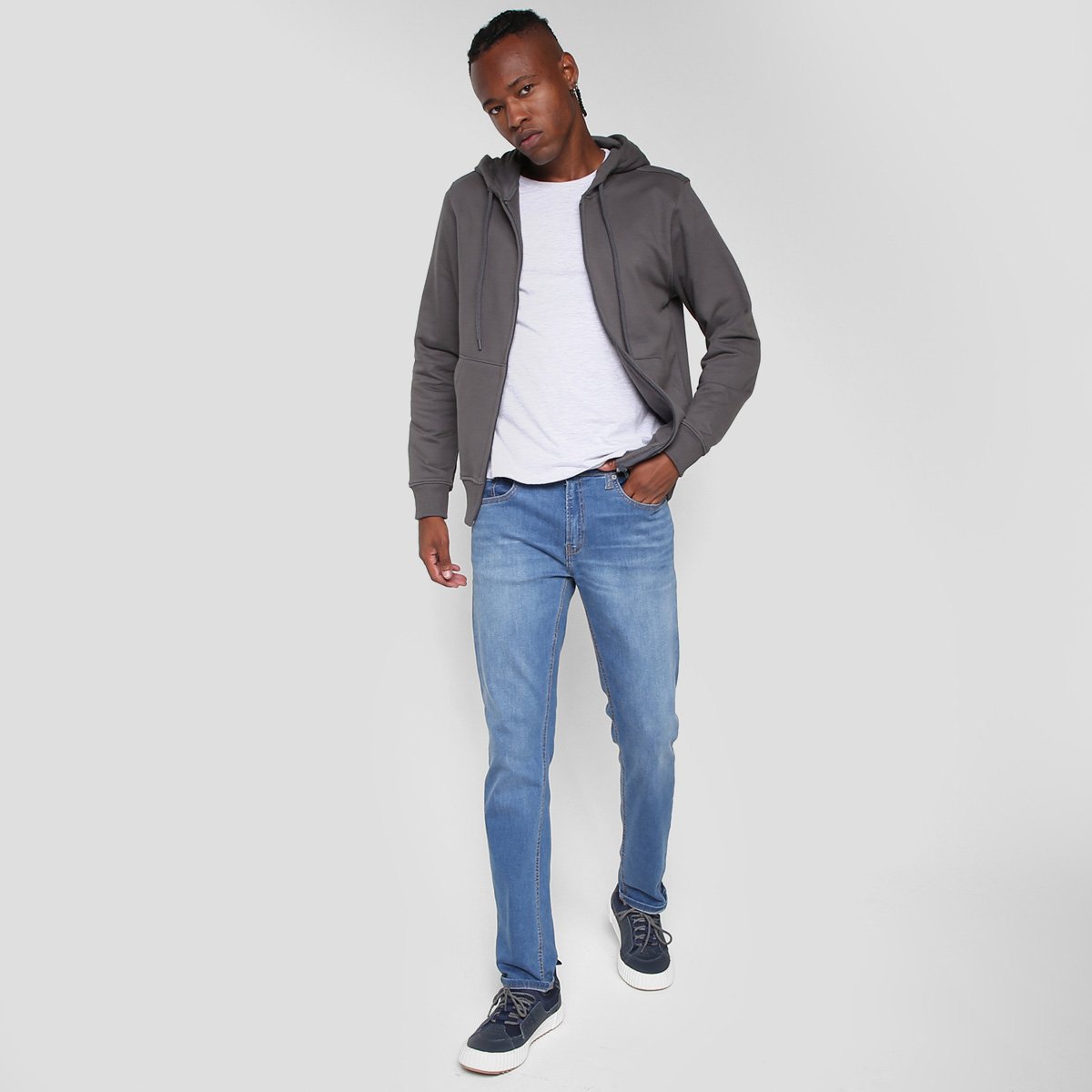 Jaqueta Moletom Hering Lisa Capuz Masculina - Tam: GG - 3