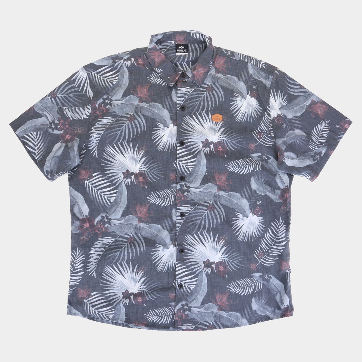 Camisa Plus Size Natural Art Jungle Masculina