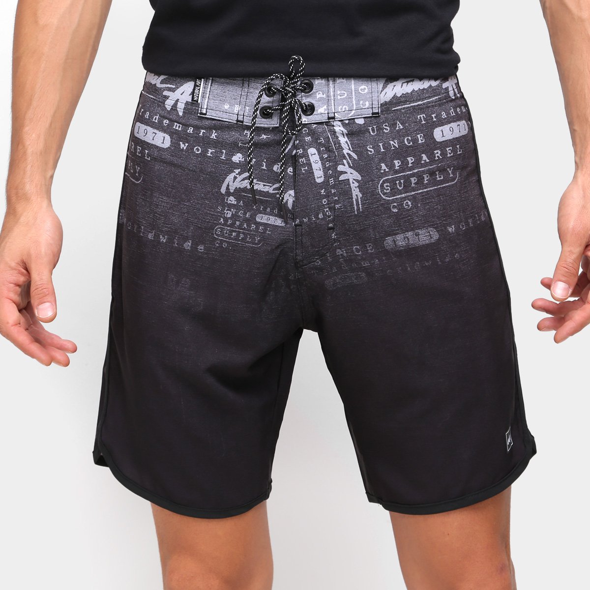 Bermuda Água Natural Art Stamp Masculina