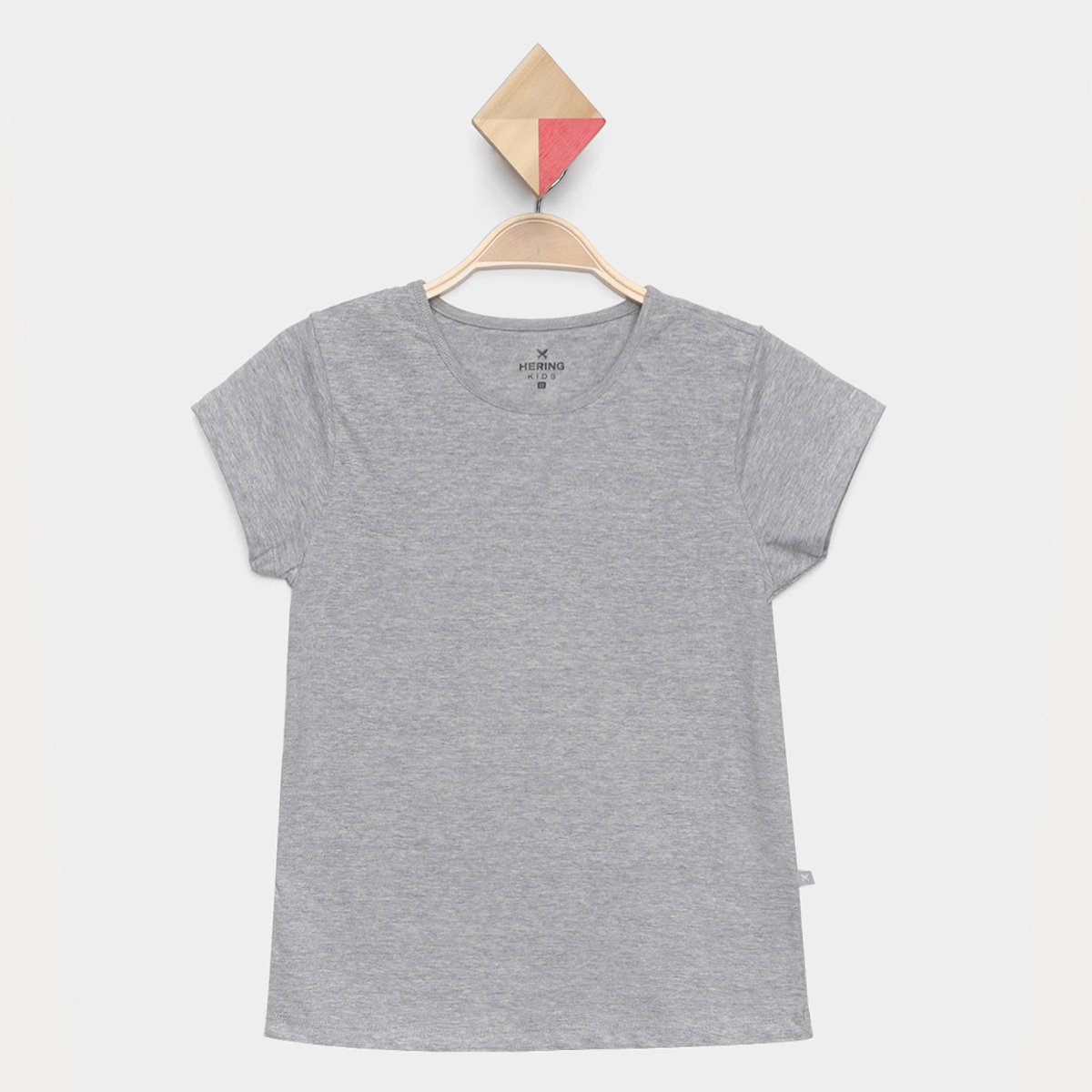 Blusa Infantil Hering Básica Meia Malha Manga Curta Feminina