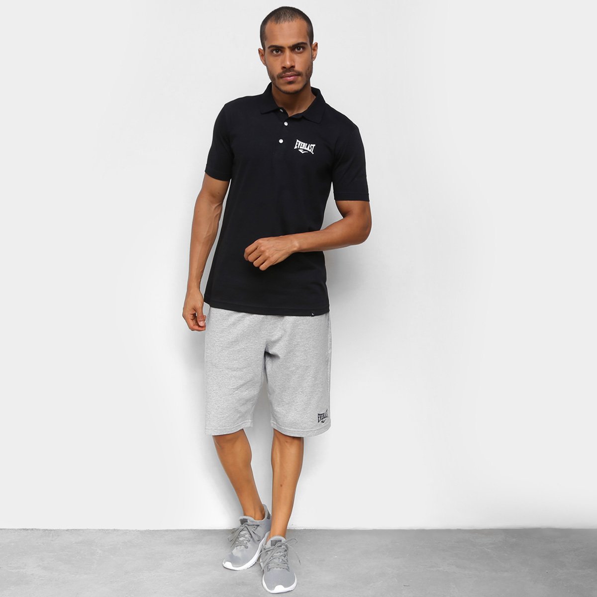 Bermuda Everlast Moletom Logo Masculina - Tam: P - 3