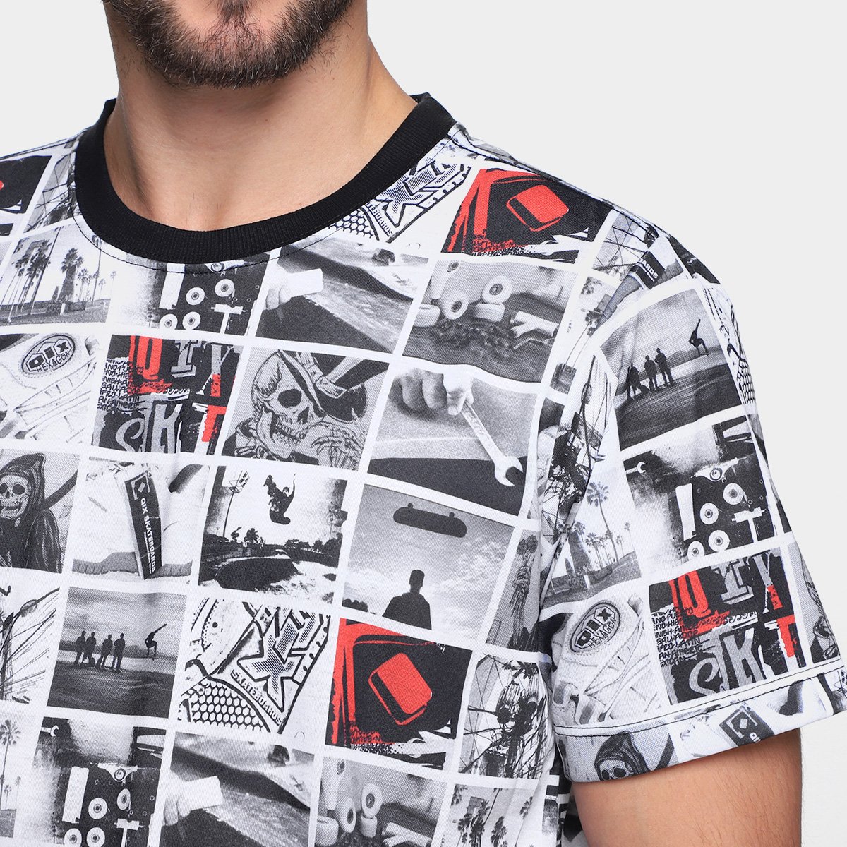 Camiseta Qix Print Sublimado Skull - Tam: P - 4