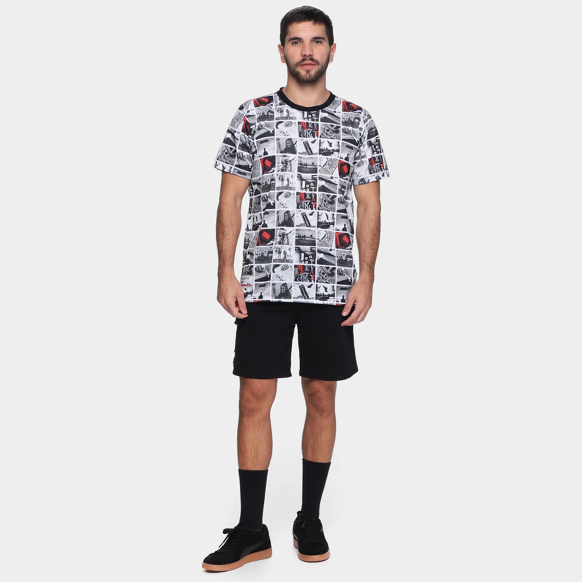 Camiseta Qix Print Sublimado Skull - Tam: P - 5