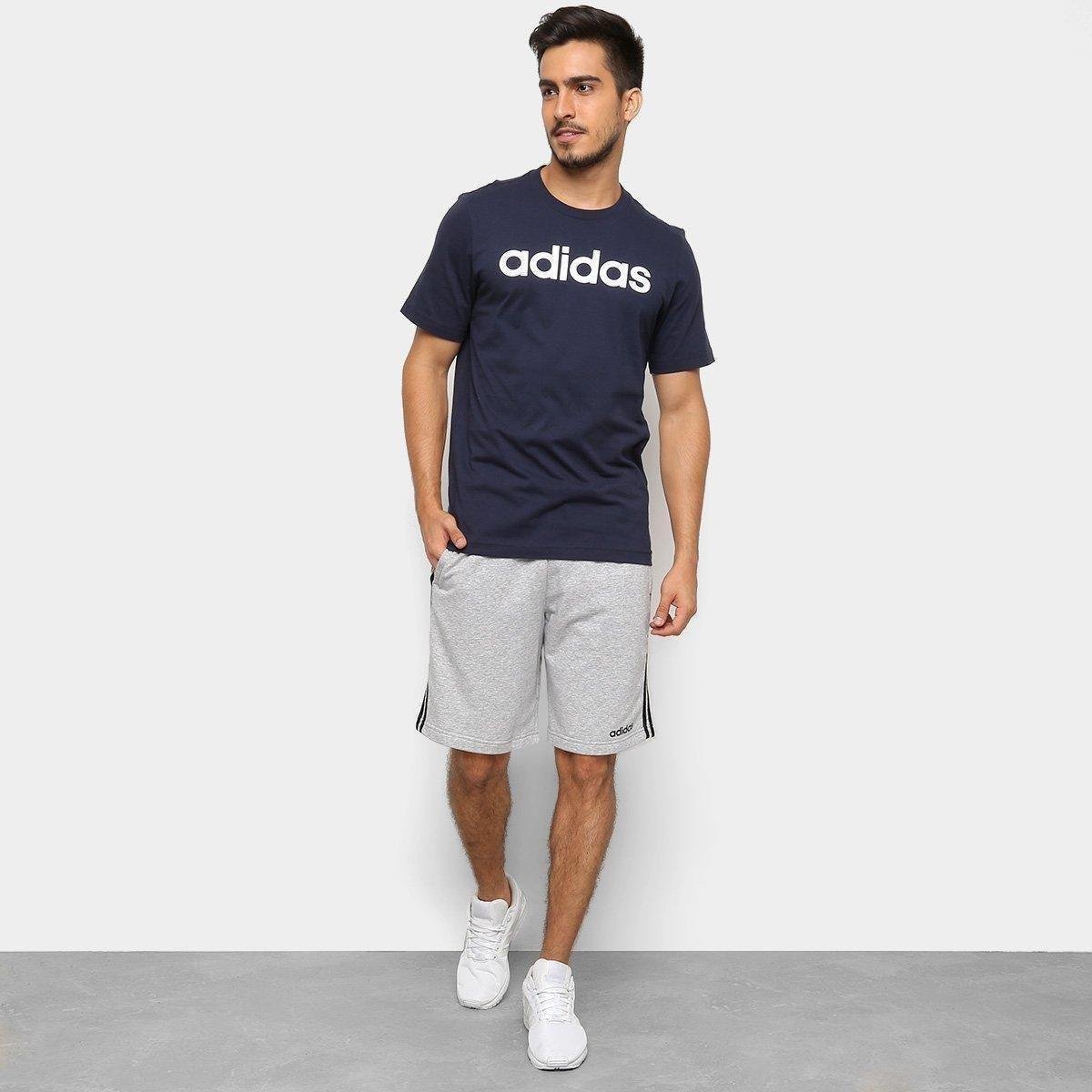 Short Moletom Adidas Essentials 3-Stripes Masculino