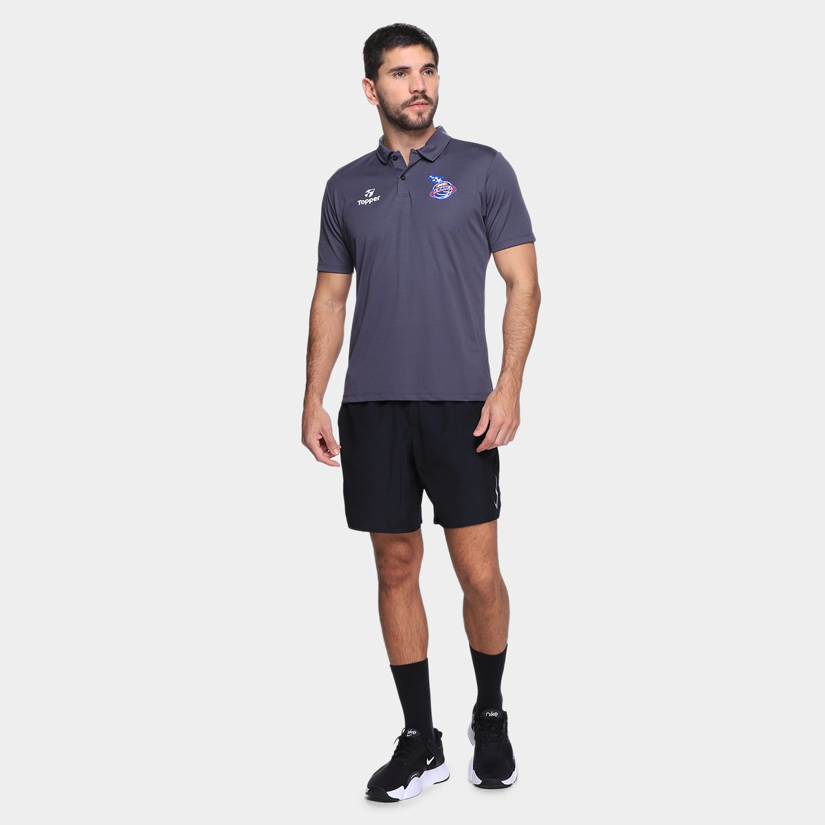 Camisa Polo Topper Franca Treino CT Masculina - Tam: P - 3