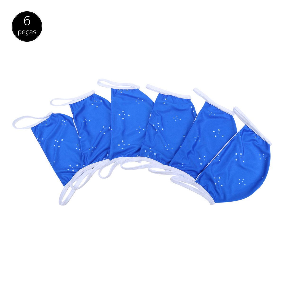 Kit de Máscaras de Proteção Cruzeiro Laváveis - 6 Unid