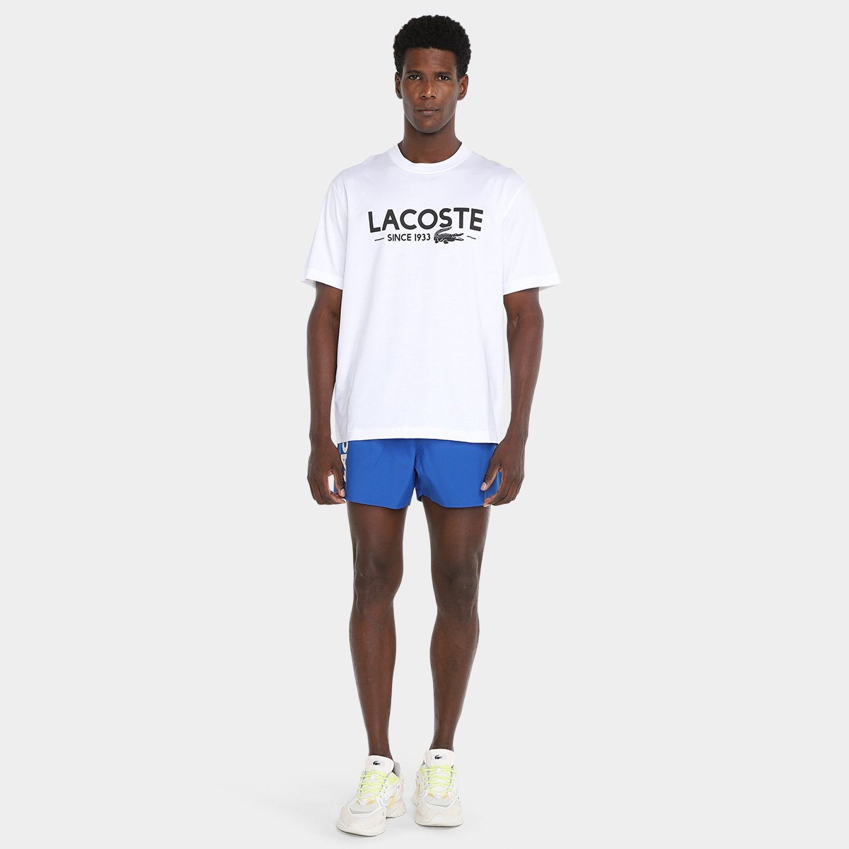 Short de Banho Lacoste Estampa Tafetá Masculino - Tam: G - 3