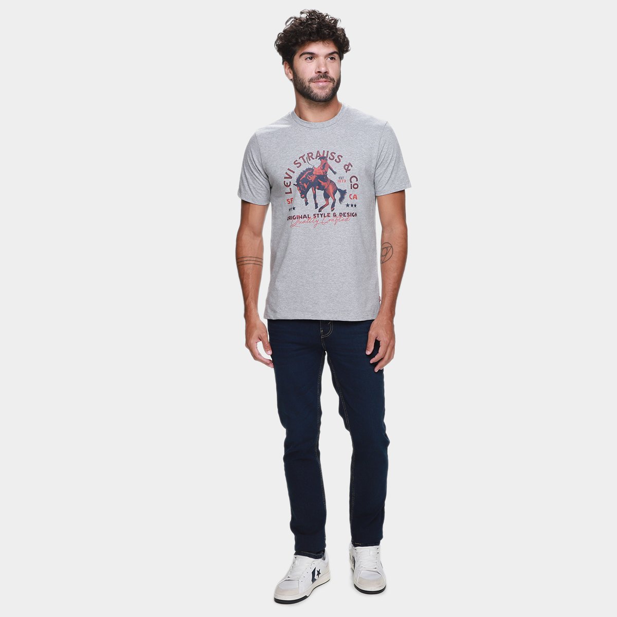 Camiseta Levis Graphic set-in Neck Masculina - Tam: P - 3