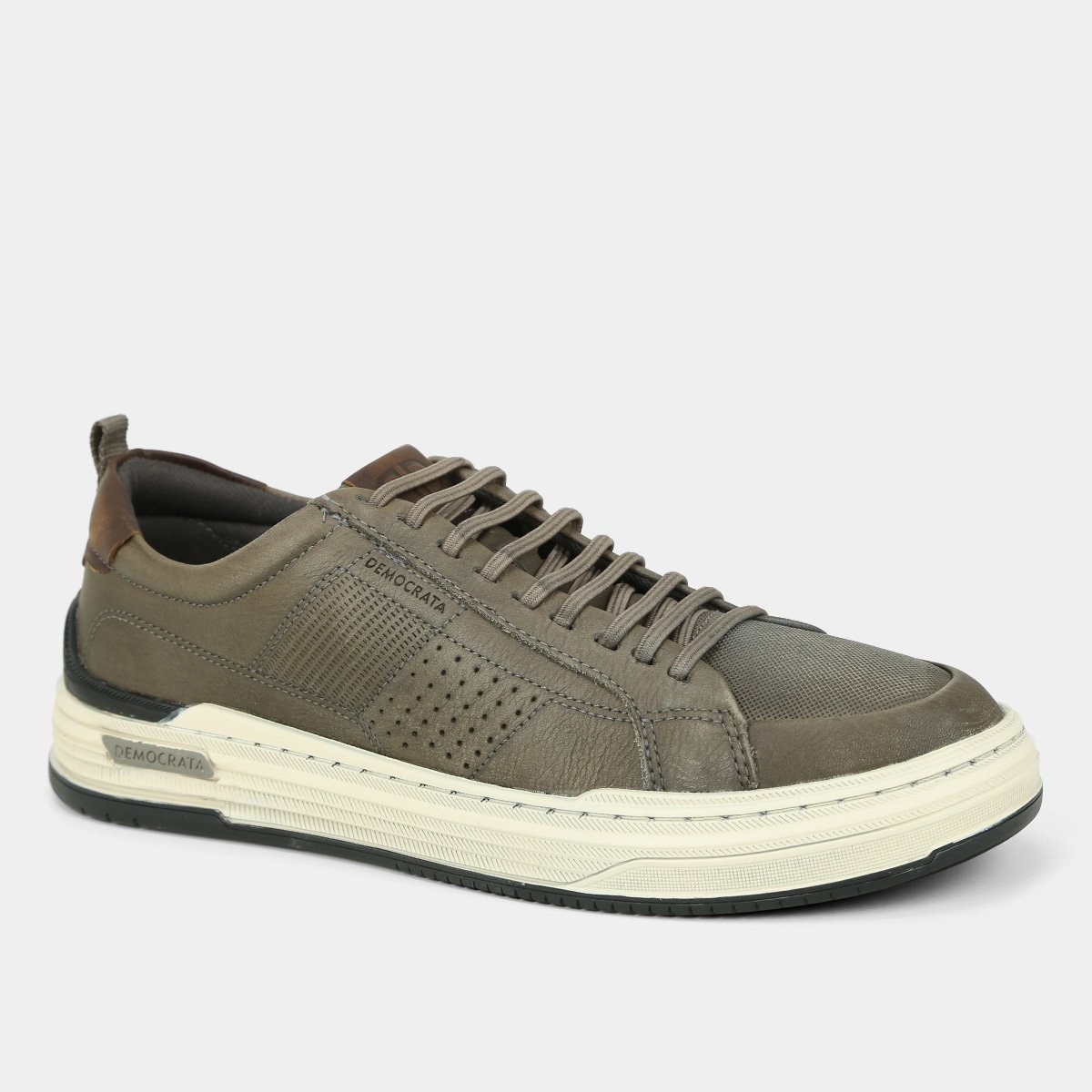 Tênis Couro Democrata Denim Mike Masculino - Tam: 43 - 1