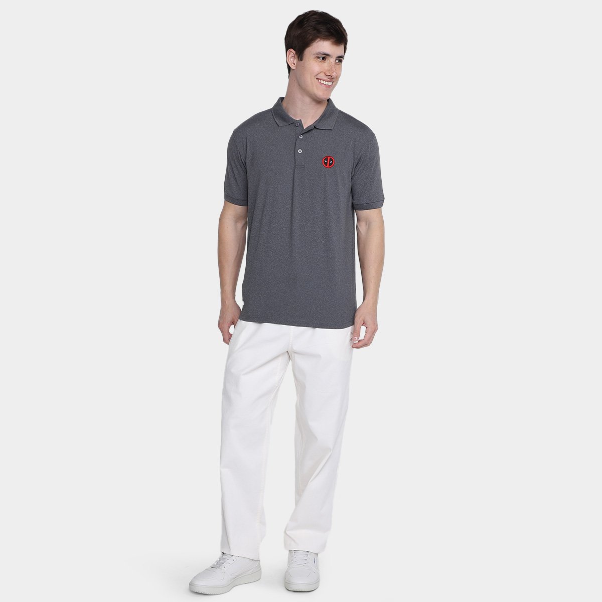 Camisa Polo Mooncity Bord Deadpool Masculina - Tam: G - 3