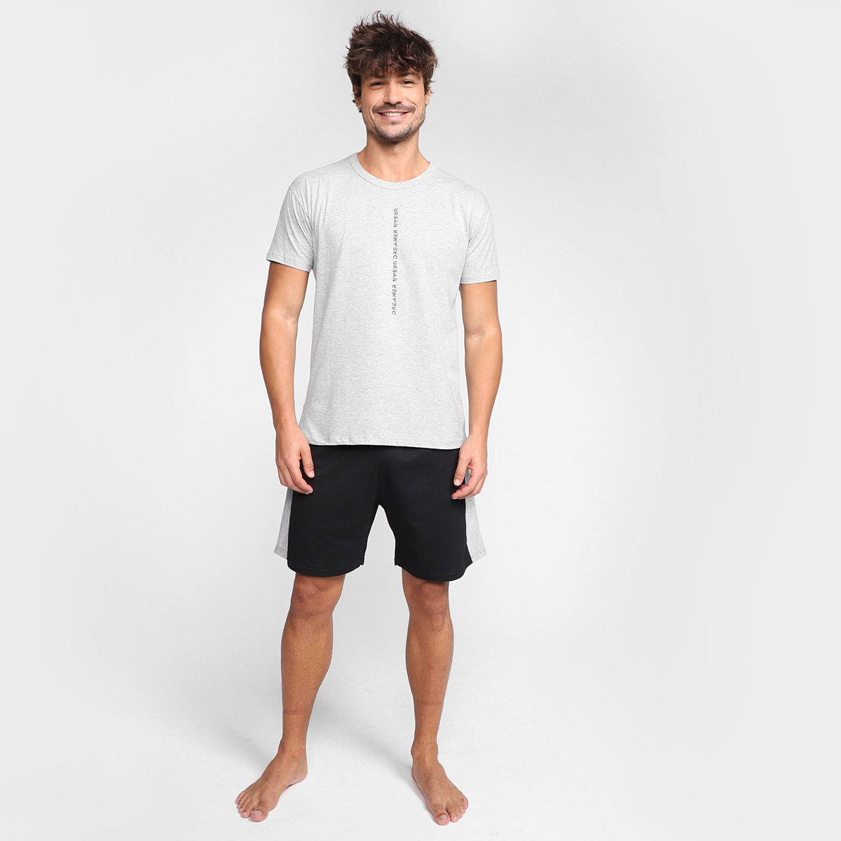 Pijama Adulto Malwee Bicolor Curto Masculino