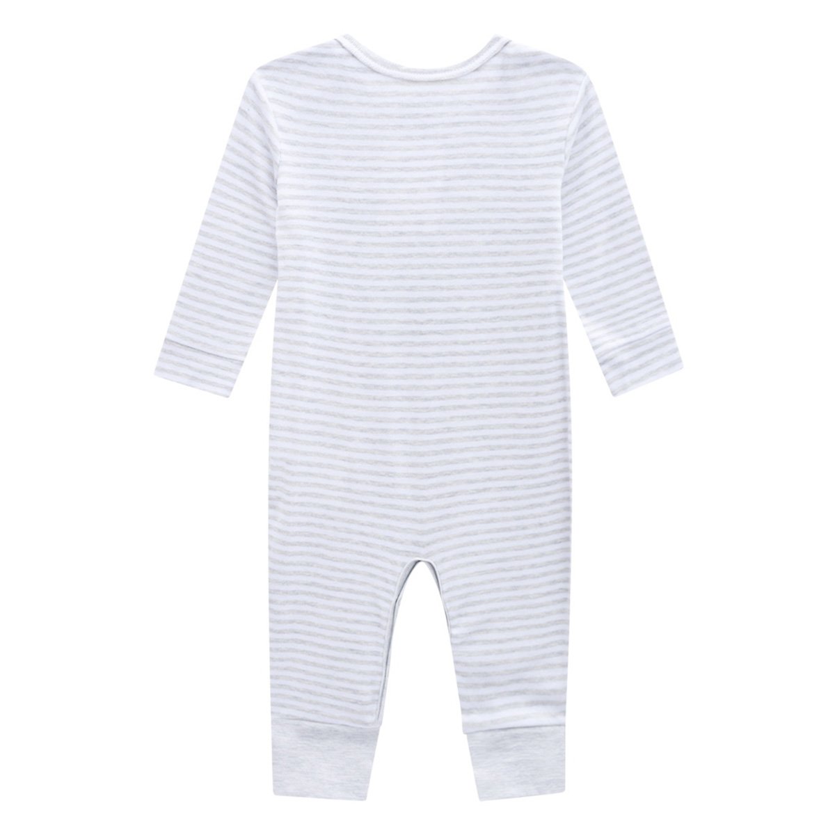 Macacão Longo Bebê Brandili Listrado Masculino - Tam: 9/12M - 1