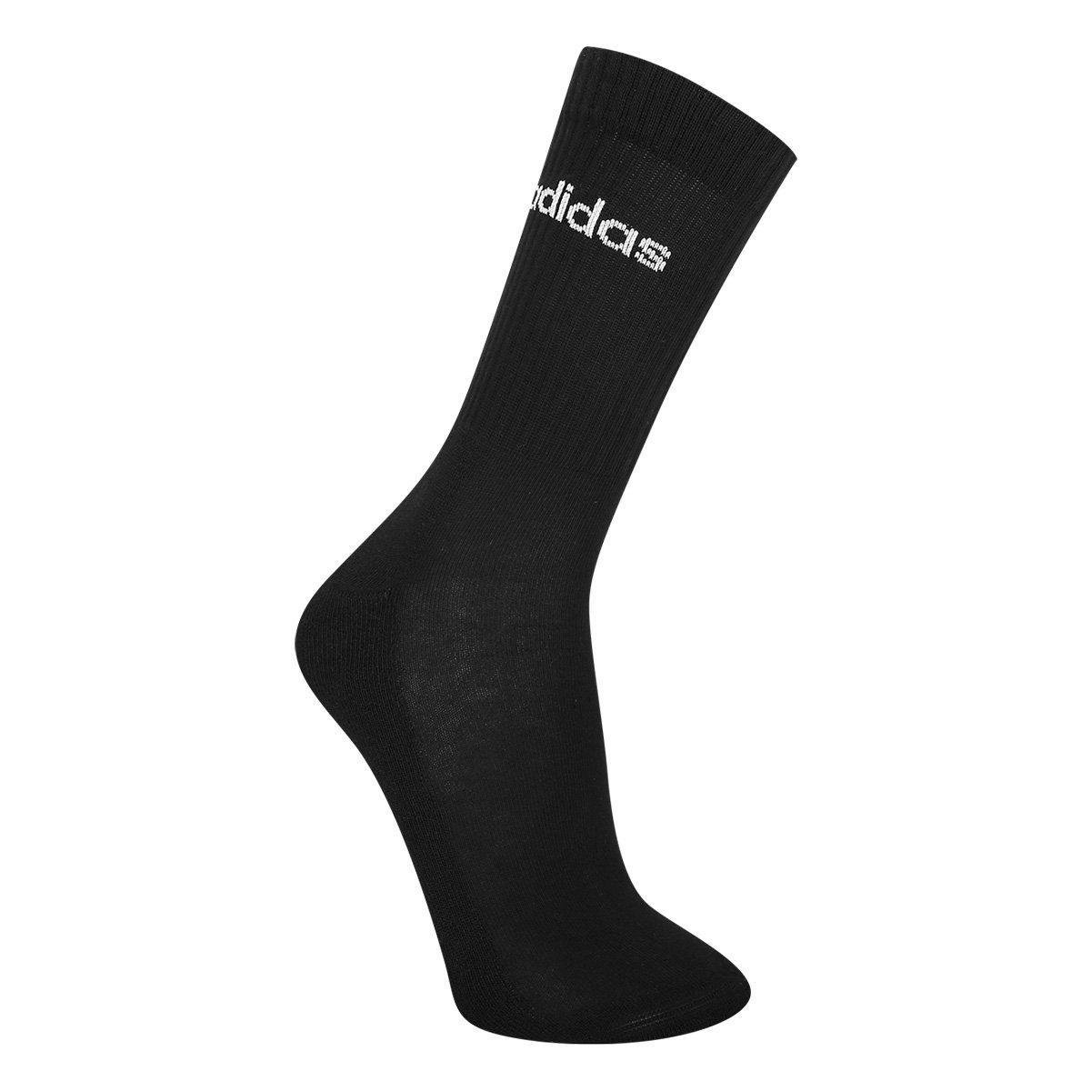 Kit Meia Adidas Cano Alto Com 3 Pares - Tam: 43/45 - 3