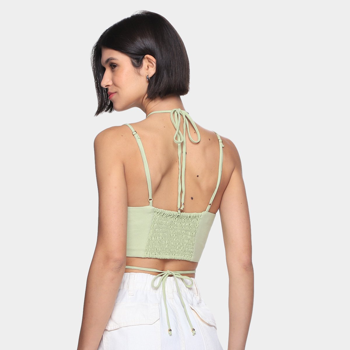 Blusa All´s Cropped Franzido Liso Feminino - Tam: M - 1