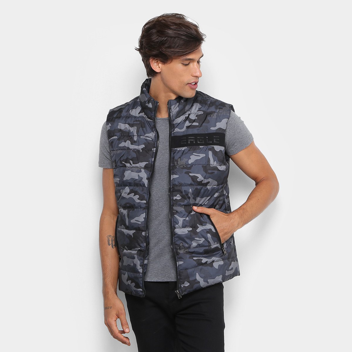 Colete Queen's Puffer Nylon Camuflado Masculino
