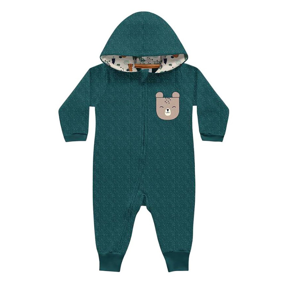 Macacão Bebê Kiko e Kika Moletom Capuz Masculino