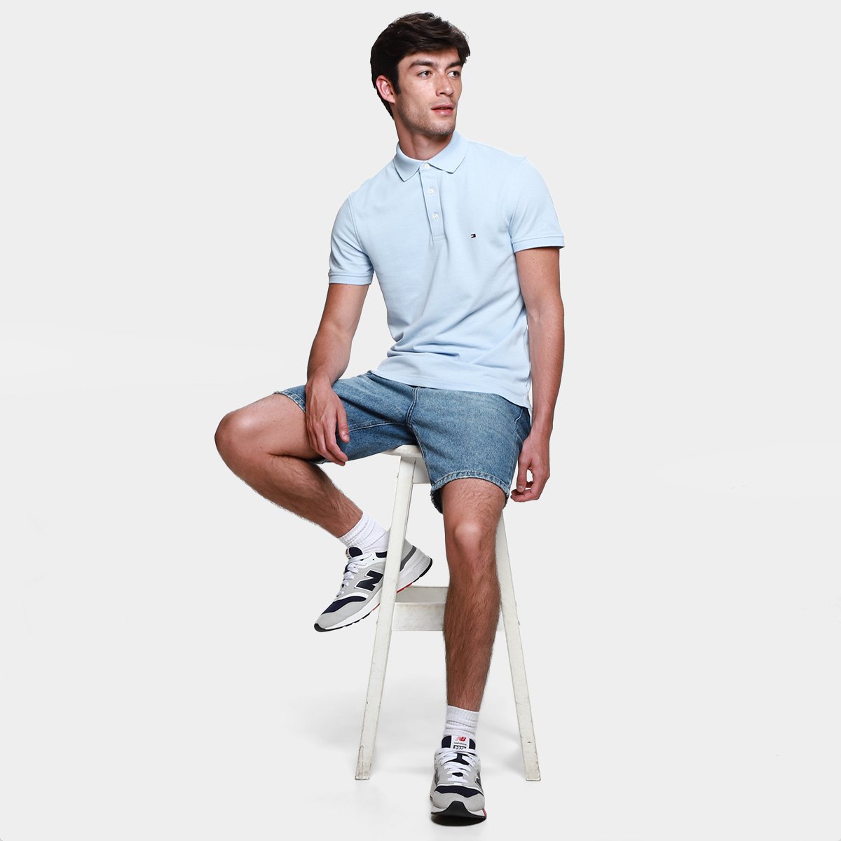 Camisa Polo Slim Tommy Hilfiger Casual Masculina - Tam: GG - 3