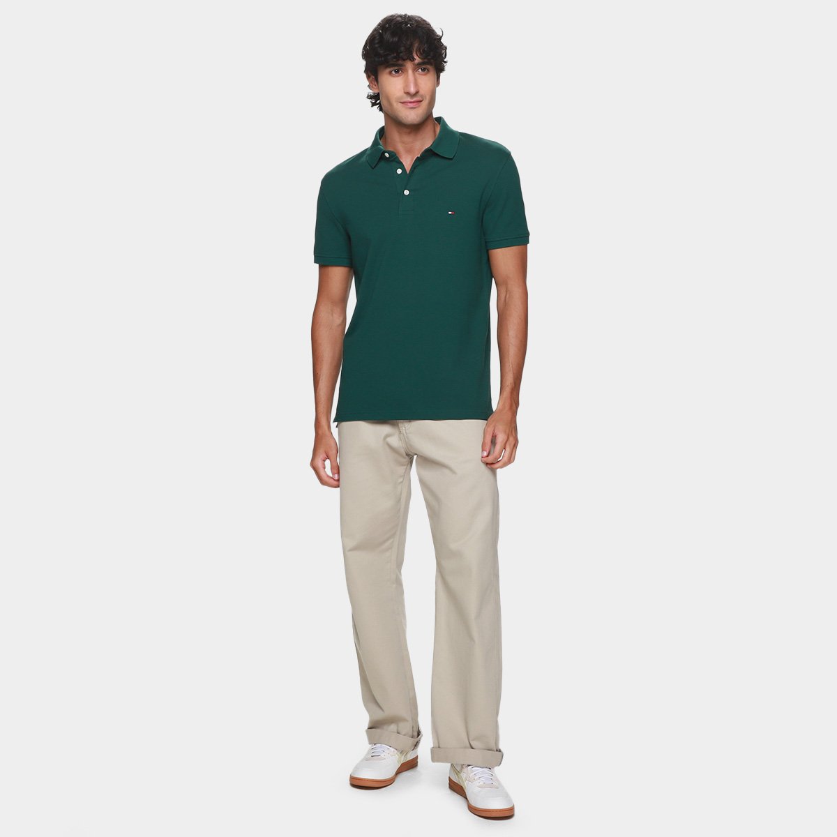 Camisa Polo Slim Tommy Hilfiger Casual Masculina - Tam: G - 5