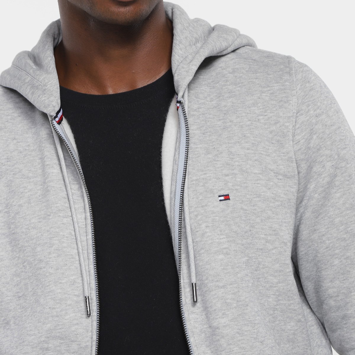 Jaqueta Moletom Tommy Hilfiger Im Na Flag com Capuz Masculina - Tam: P - 2