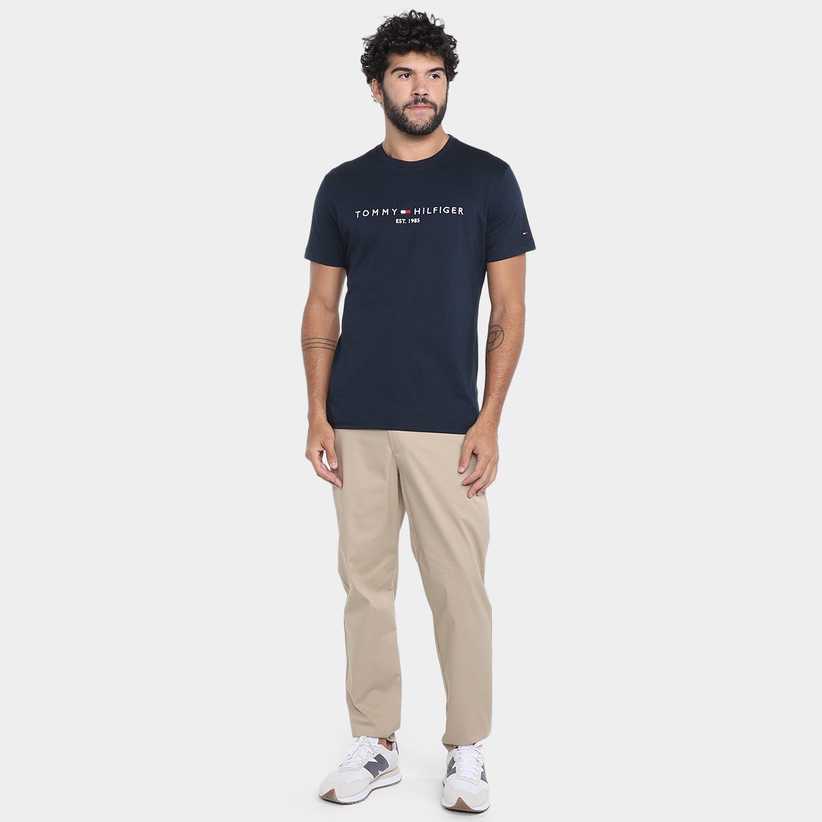 Camiseta Tommy Hilfiger1985 Casual Masculina - Tam: G - 3
