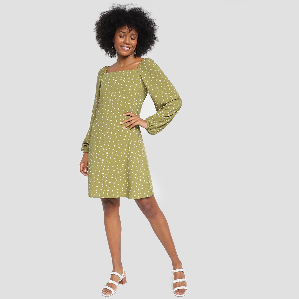 Vestido Curto The Style Box Manga Longa Lastex - Tam: 40 - 3