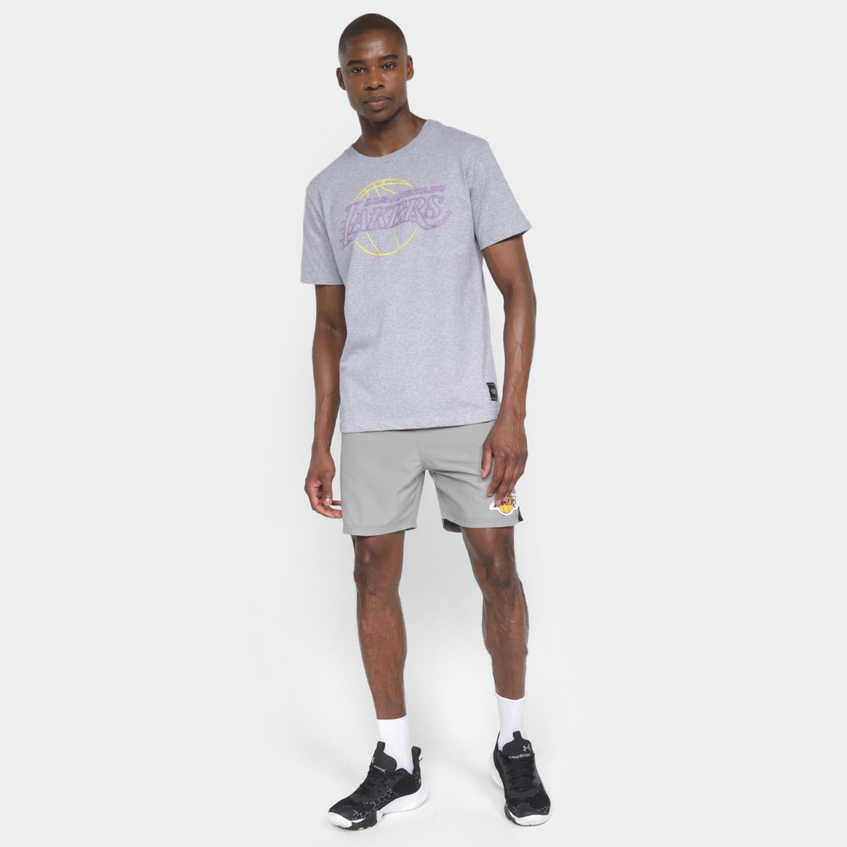 Short NBA Los Angeles Lakers Volley Masculino - Tam: P - 3