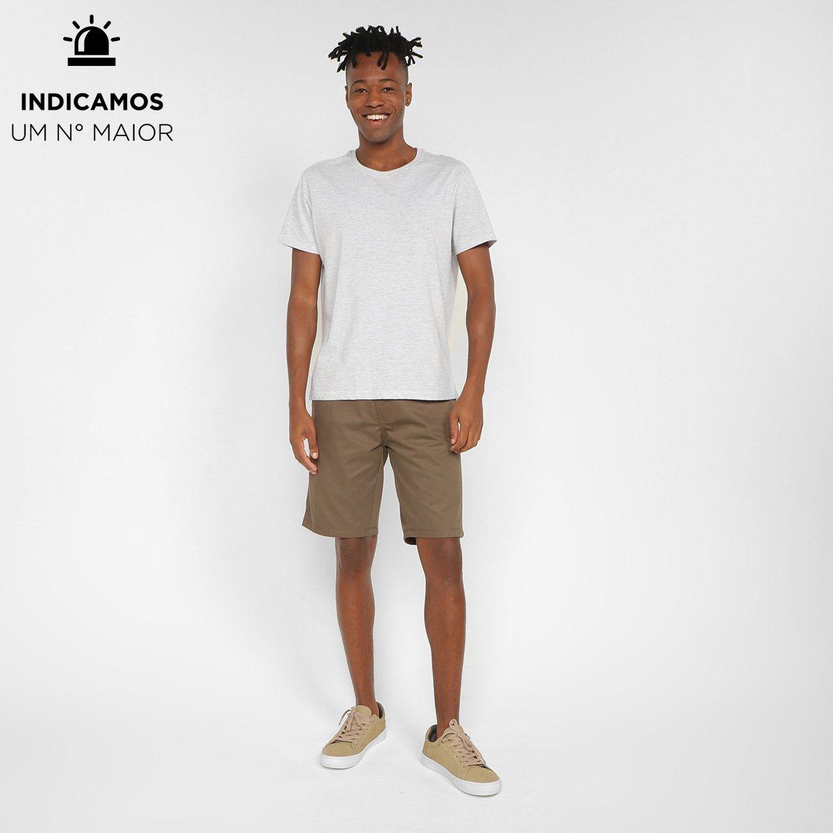 Bermuda Sarja Terminal Alfaiataria Com Cinto Masculina - Tam: 48 - 1