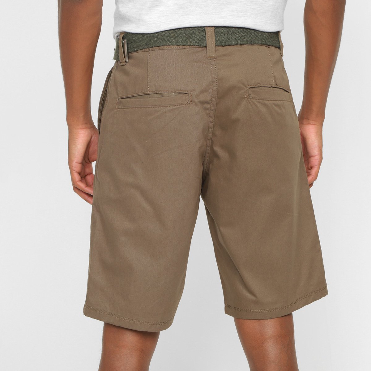 Bermuda Sarja Terminal Alfaiataria Com Cinto Masculina - Tam: 48 - 2