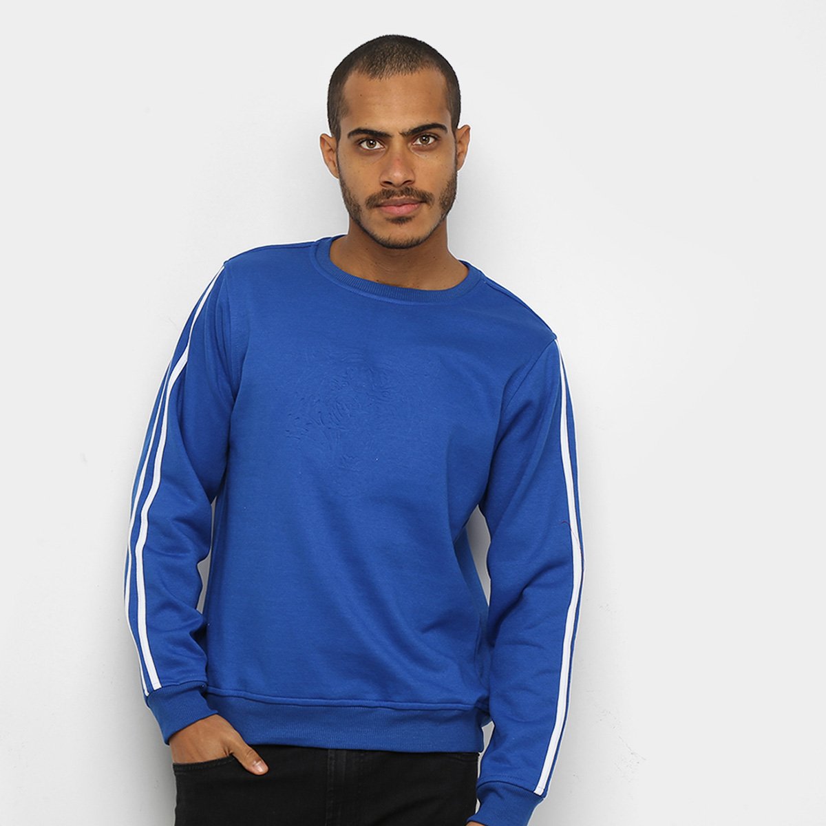 Blusa Moletom Squadrow Gola Careca Tigre Masculina