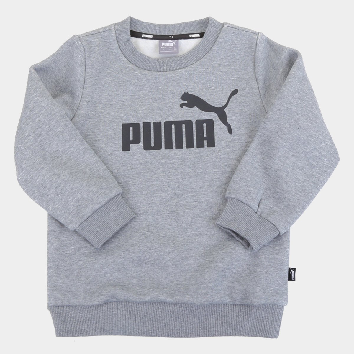 Moletom Juvenil Puma Ess Big Logo Crew Masculino