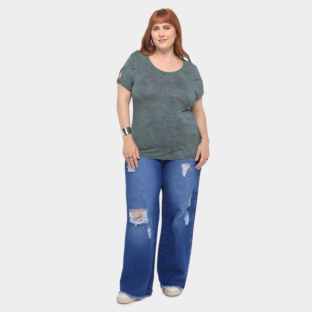 Camiseta Maelle Plus Size feminino 15405 - Tam: P - 3