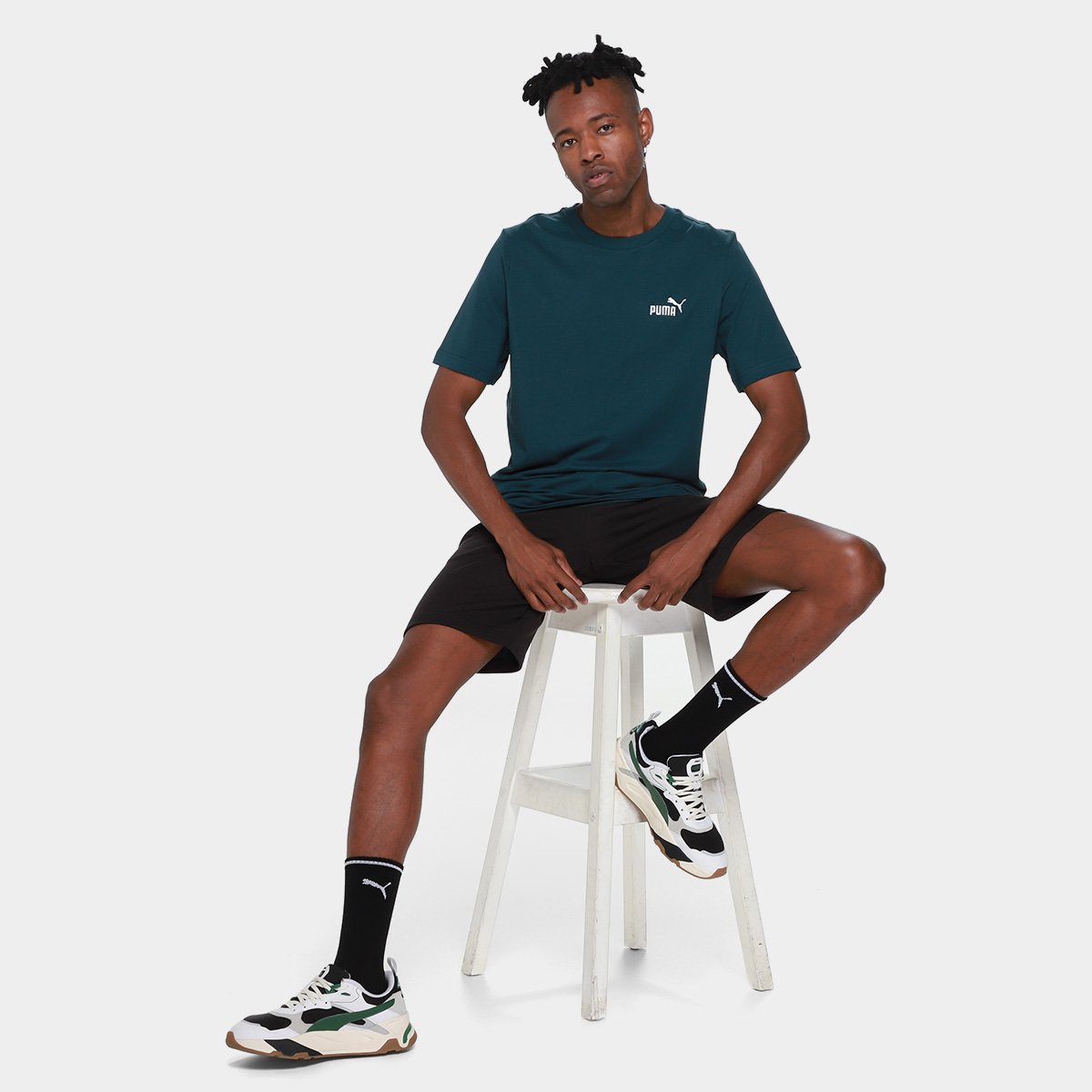 Camiseta Puma Small n. 1 Logo S Masculina - Tam: P - 3