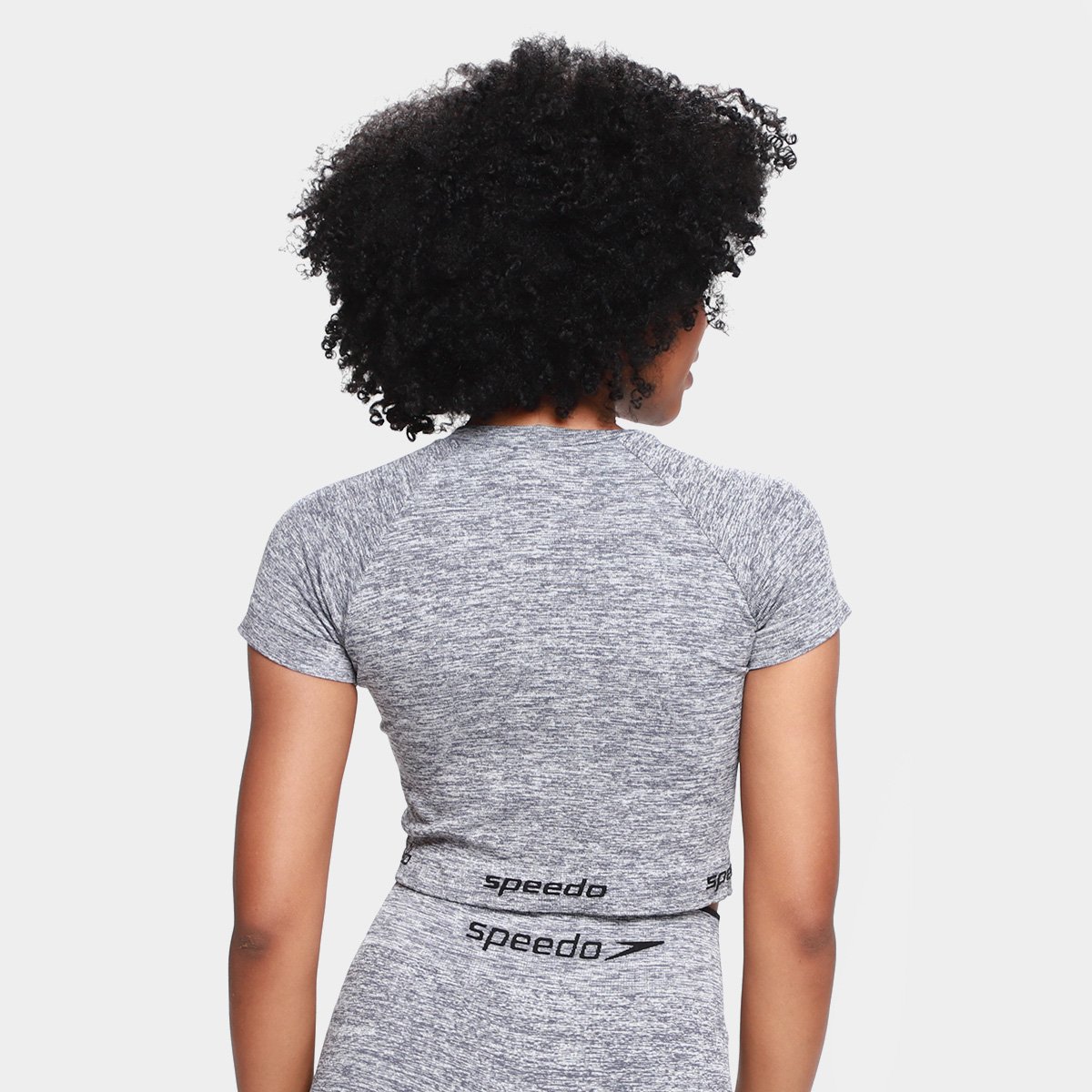 Camiseta Cropped Speedo Esportiva Feminina - Tam: P - 1