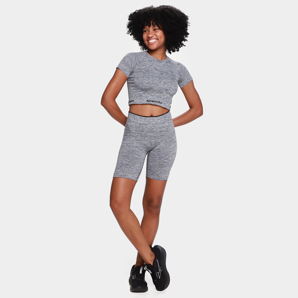 Camiseta Cropped Speedo Esportiva Feminina - Tam: P - 3