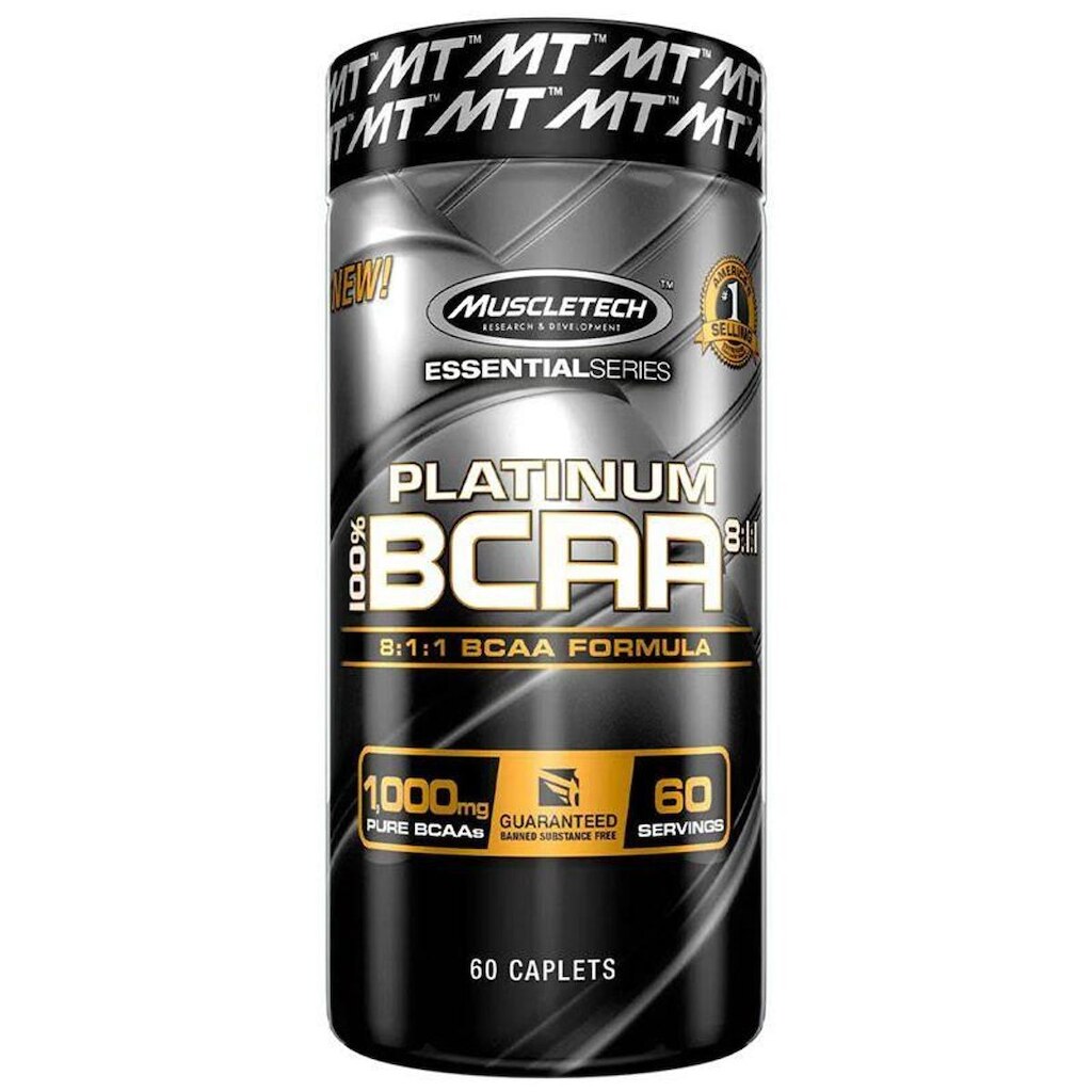 100% Platinum Bcaa (60 Cápsulas) Muscletech