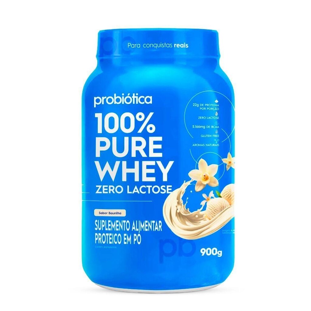 100% Pure Whey Zero Lactose 900g Probiótica